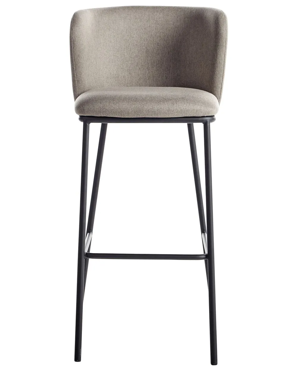 Set of 2 Bar Chairs MINA Taupe