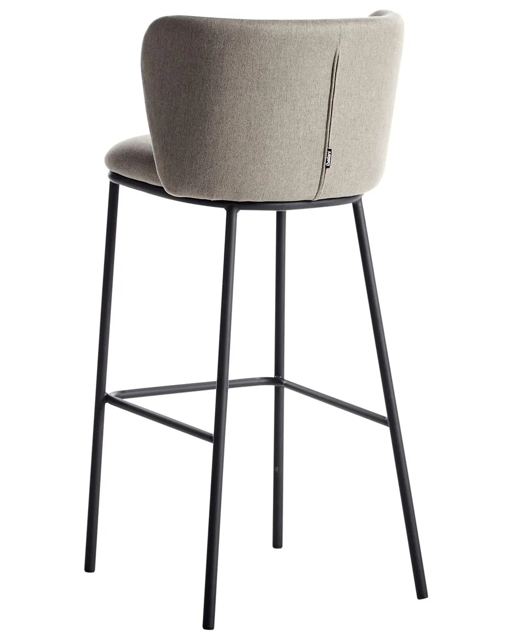Set of 2 Bar Chairs MINA Taupe