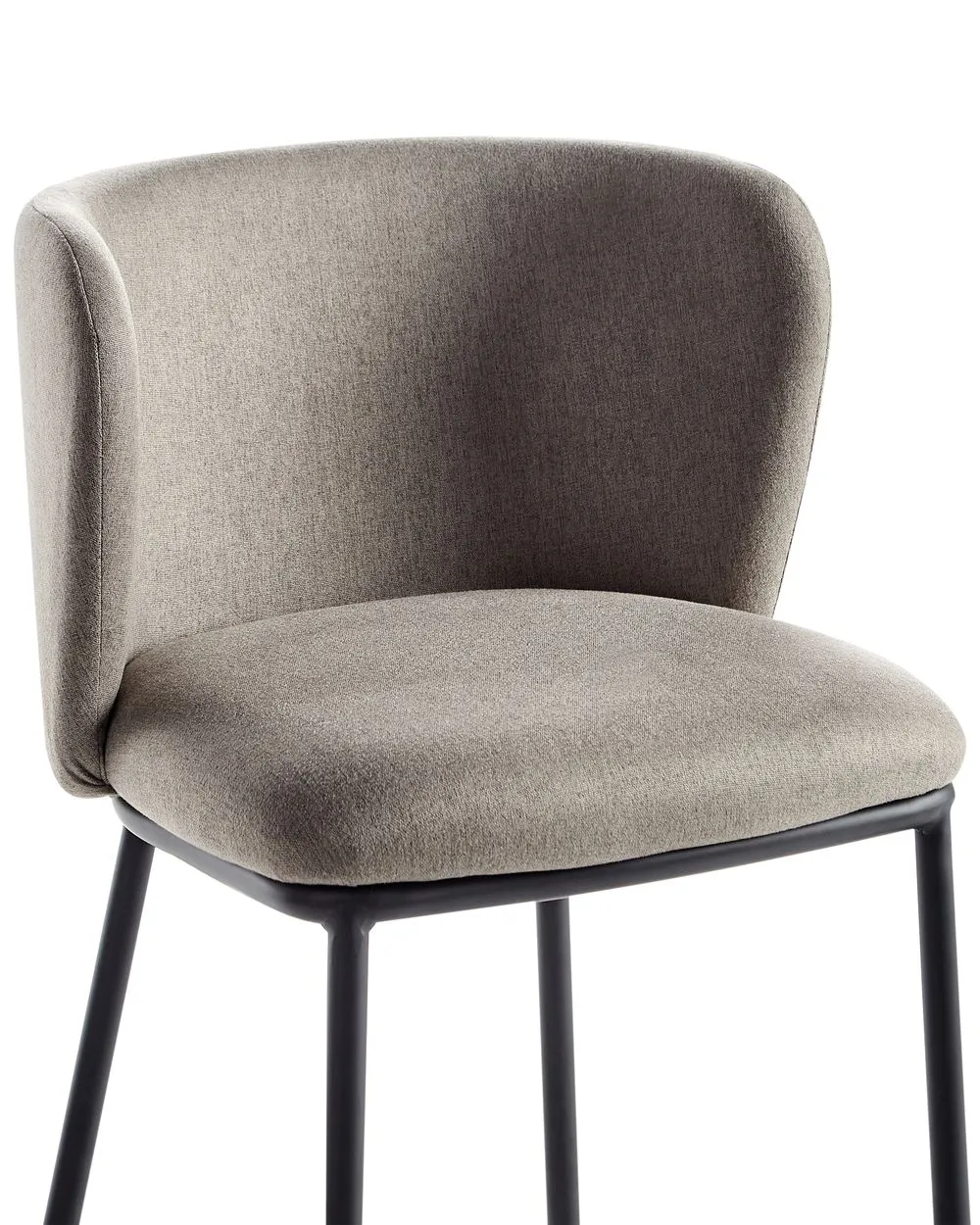 Set of 2 Bar Chairs MINA Taupe