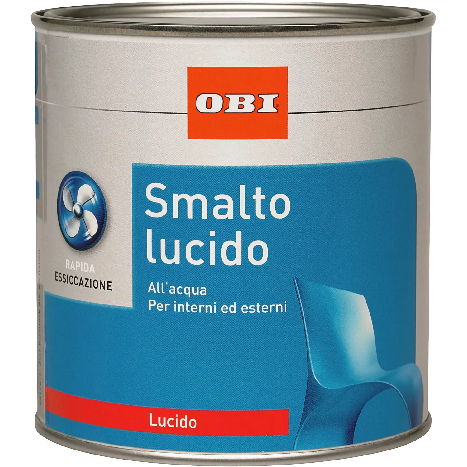 Smalto ad acqua lucido OBI marrone scuro 500 ml