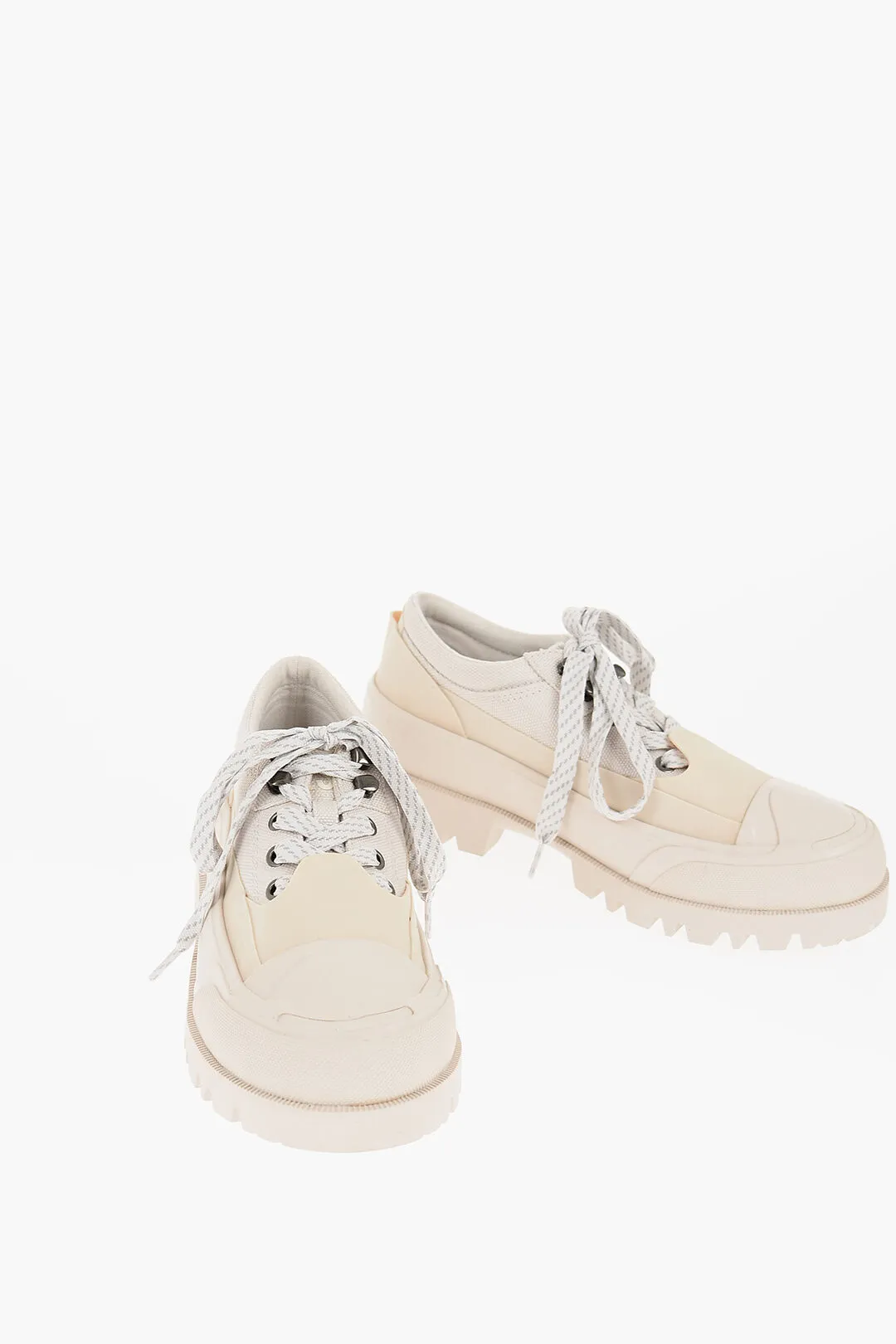 Sneakers Basse D-HIKO in Tessuto con Suola Carrarmata
