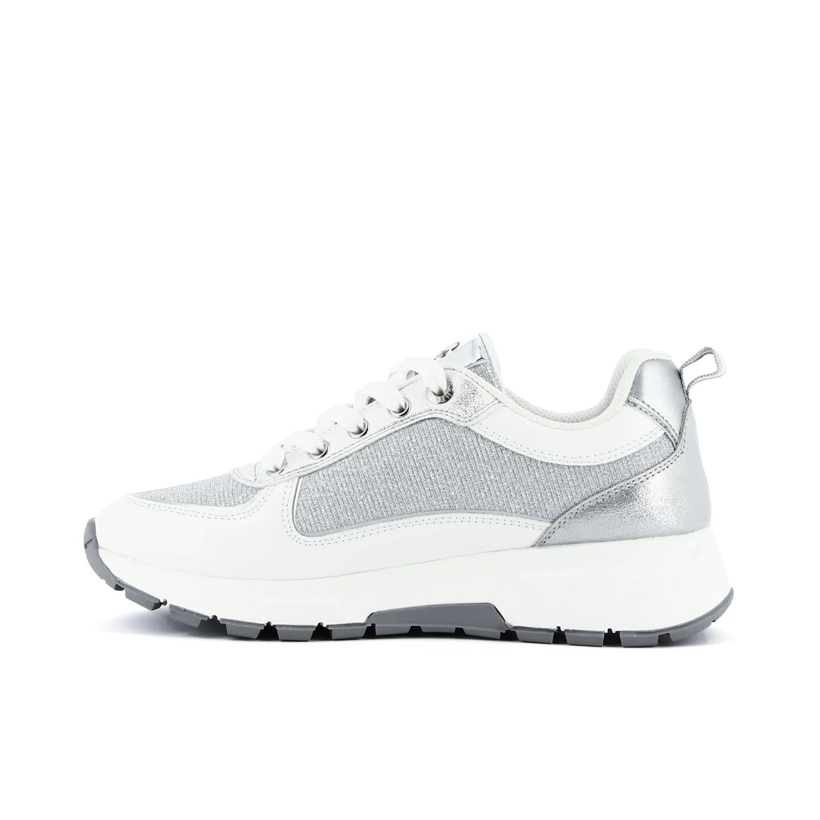 Sneakers bianche con dettagli glitterati