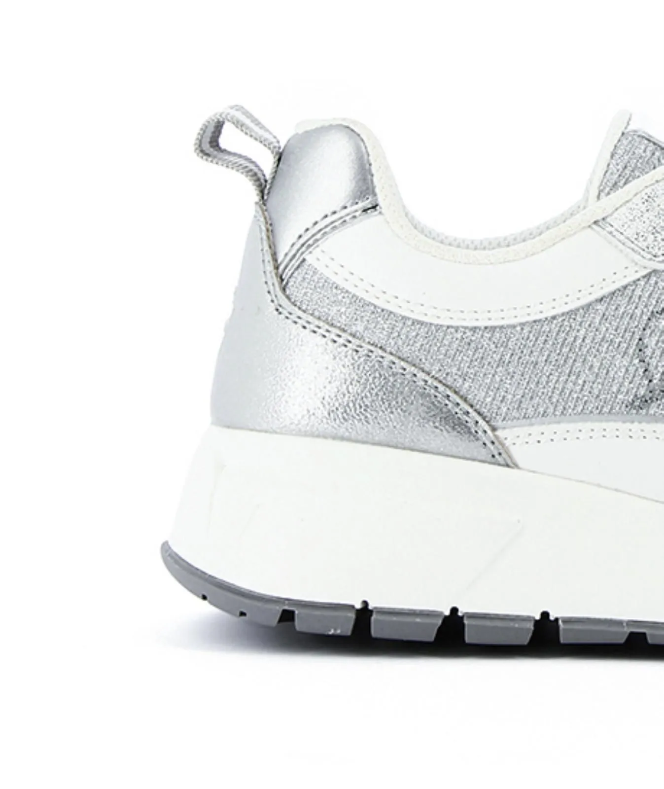 Sneakers bianche con dettagli glitterati