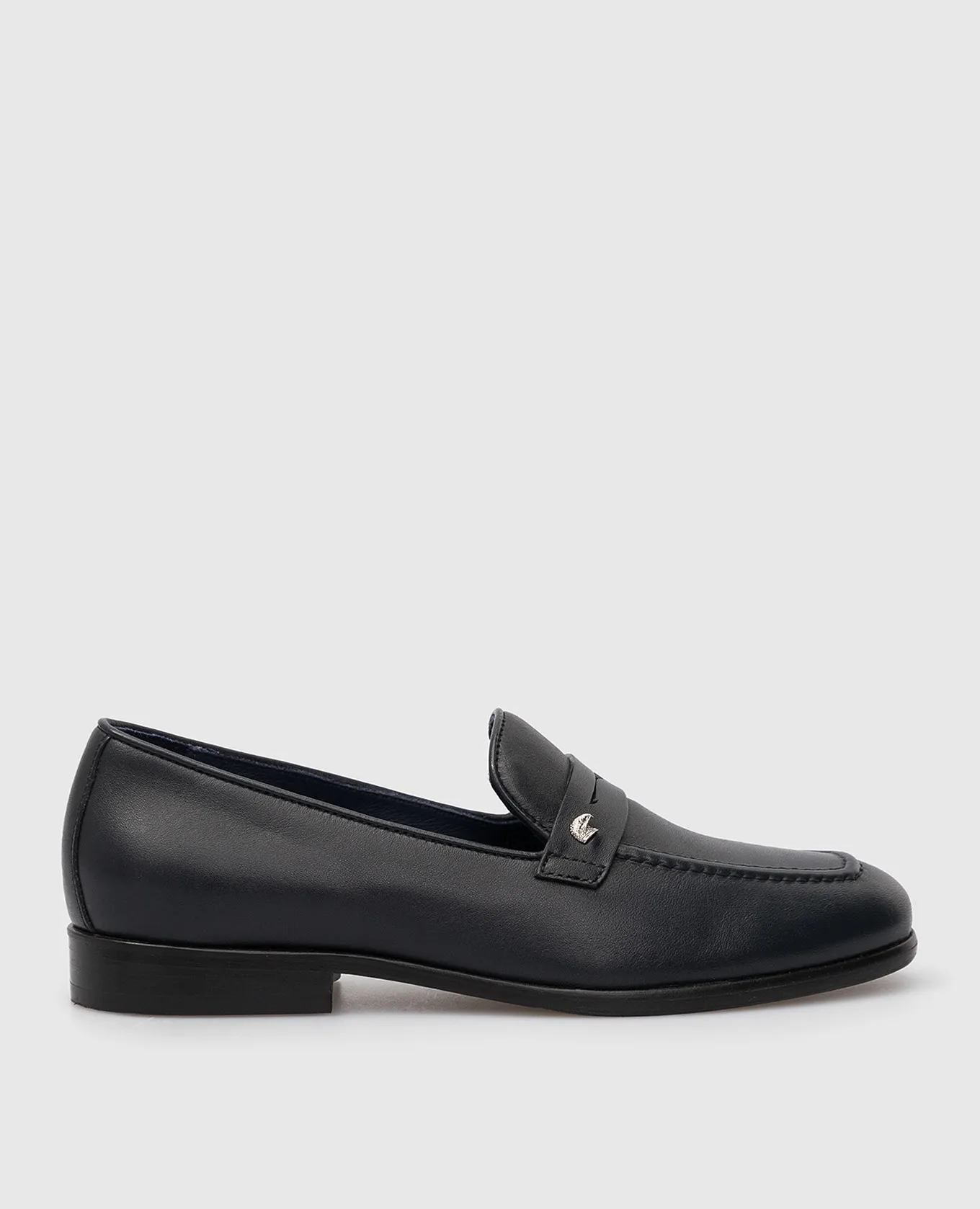 Stefano Ricci Mocassini da bambino in pelle blu scuro YRU59CG895VB
