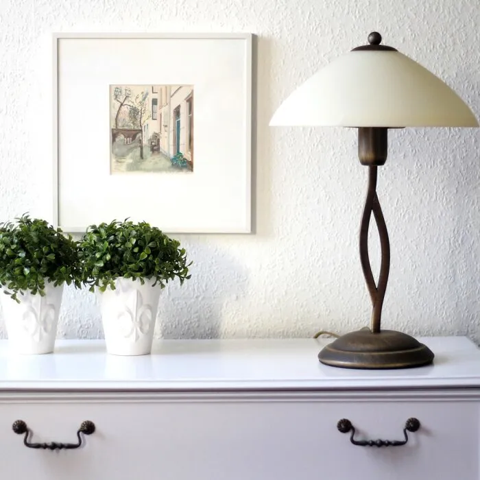 Steinhauer CAPRI Lampada da tavolo Bronzo, 1-Luce