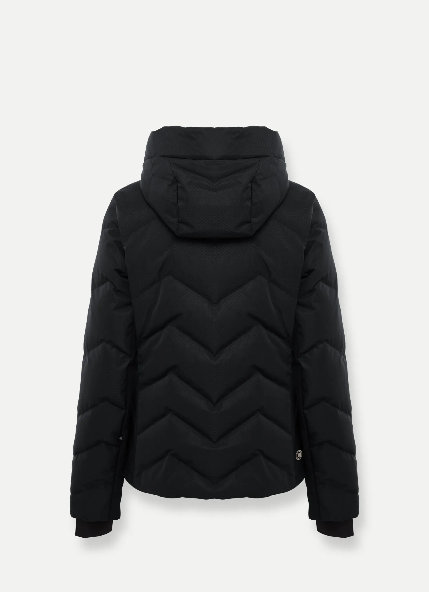 Stretch ski jacket with wide hood-collar