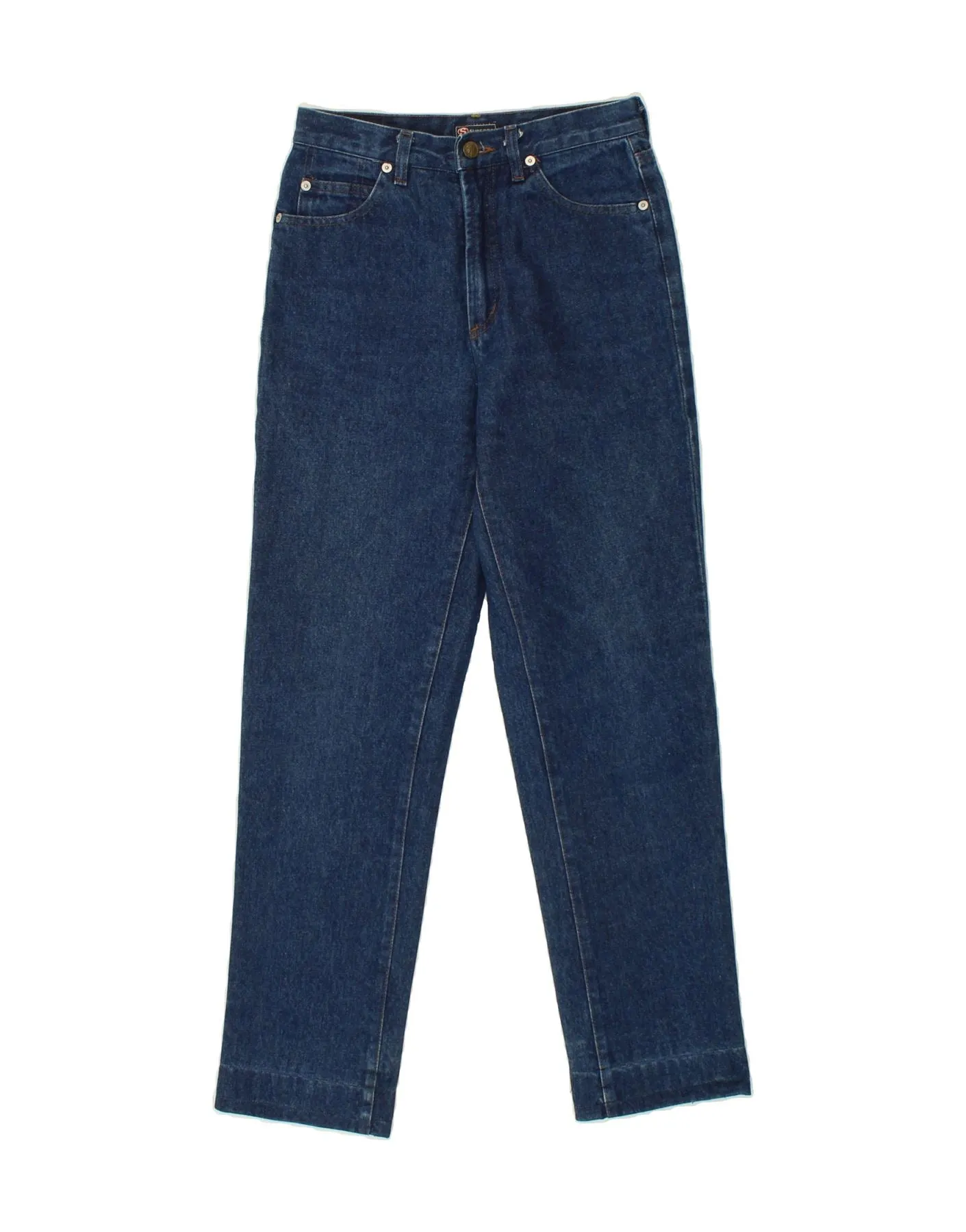 SUPERGA Girls High Waist Tapered Jeans 11-12 Years W24 L29 Blue Cotton