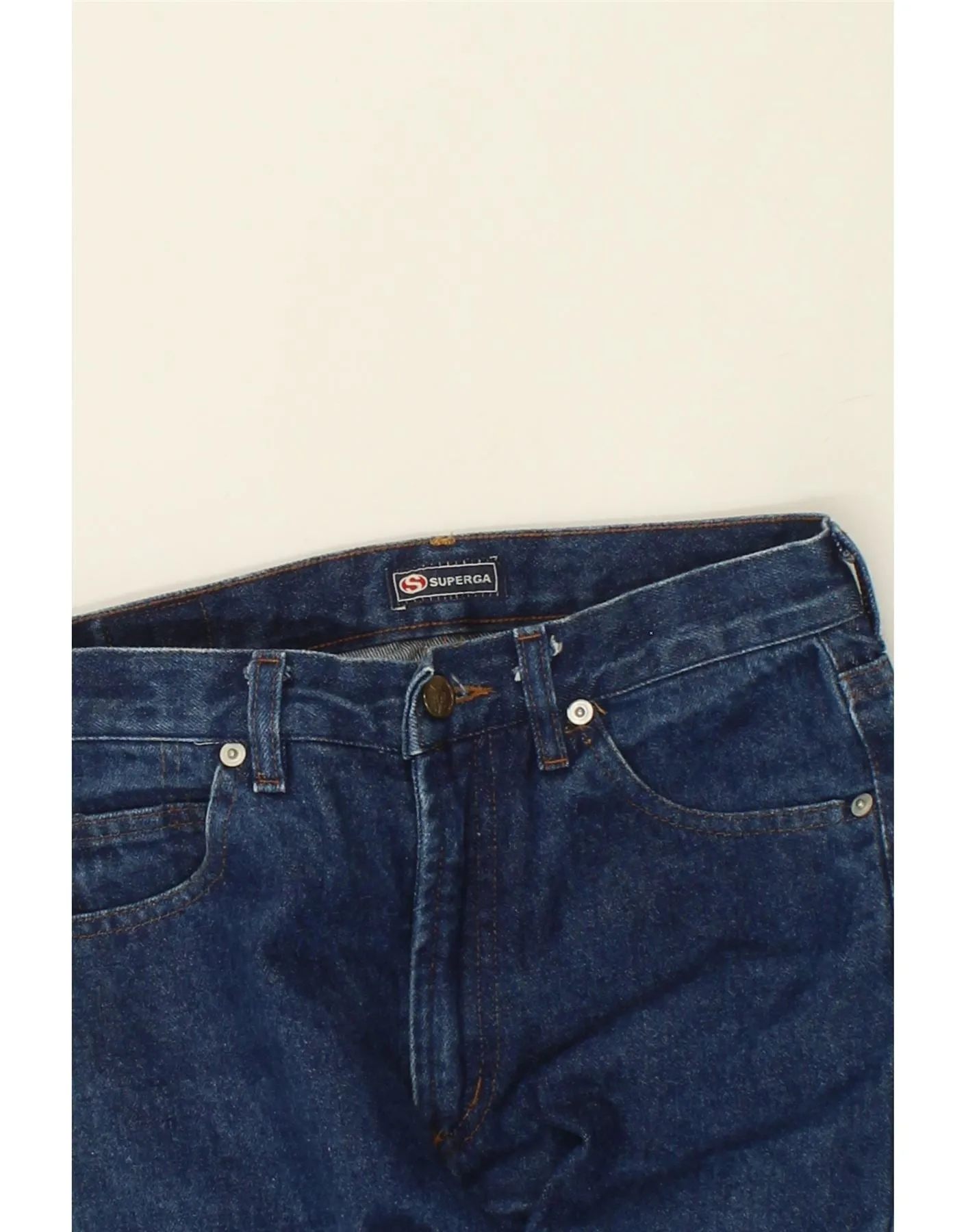 SUPERGA Girls High Waist Tapered Jeans 11-12 Years W24 L29 Blue Cotton