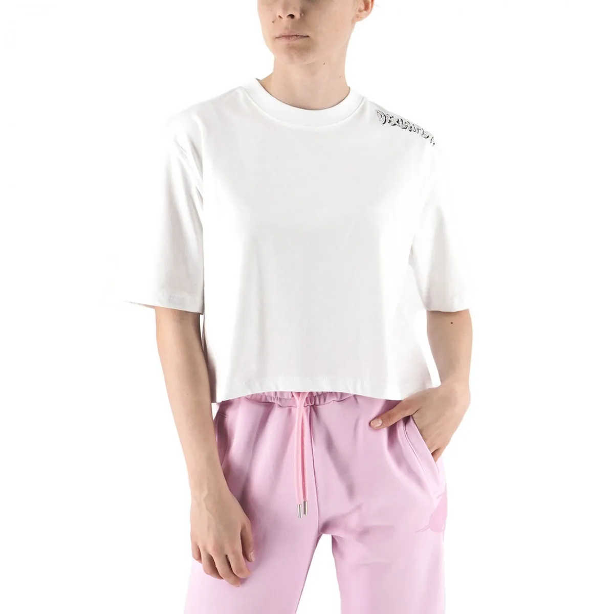 T-Shirt Con Logo Strass