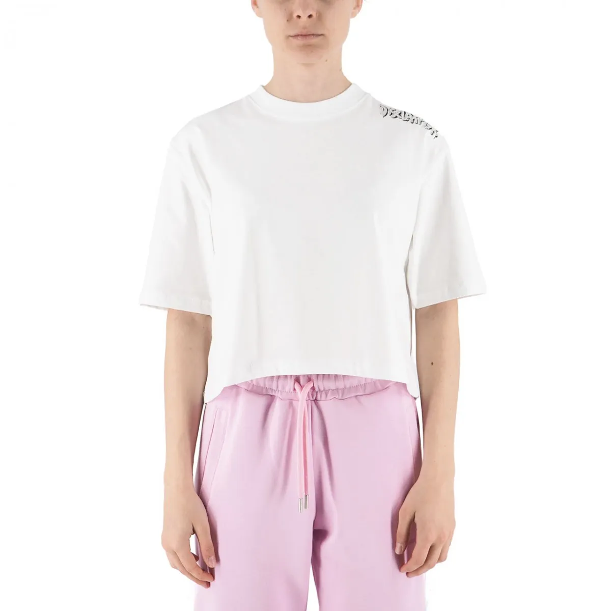 T-Shirt Con Logo Strass