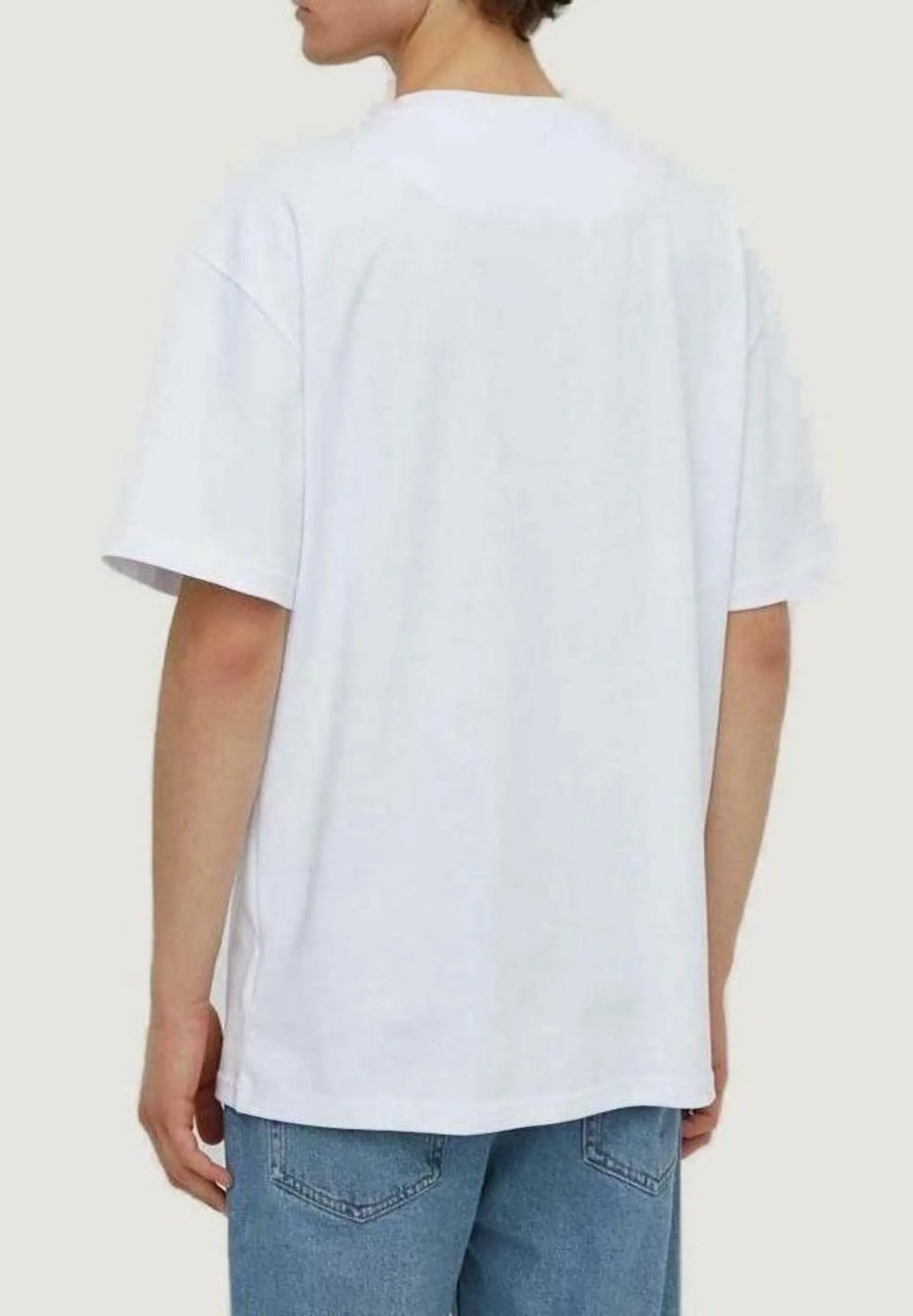 T-shirt Karl Kani autograph heavy jersey boxy tee Bianco