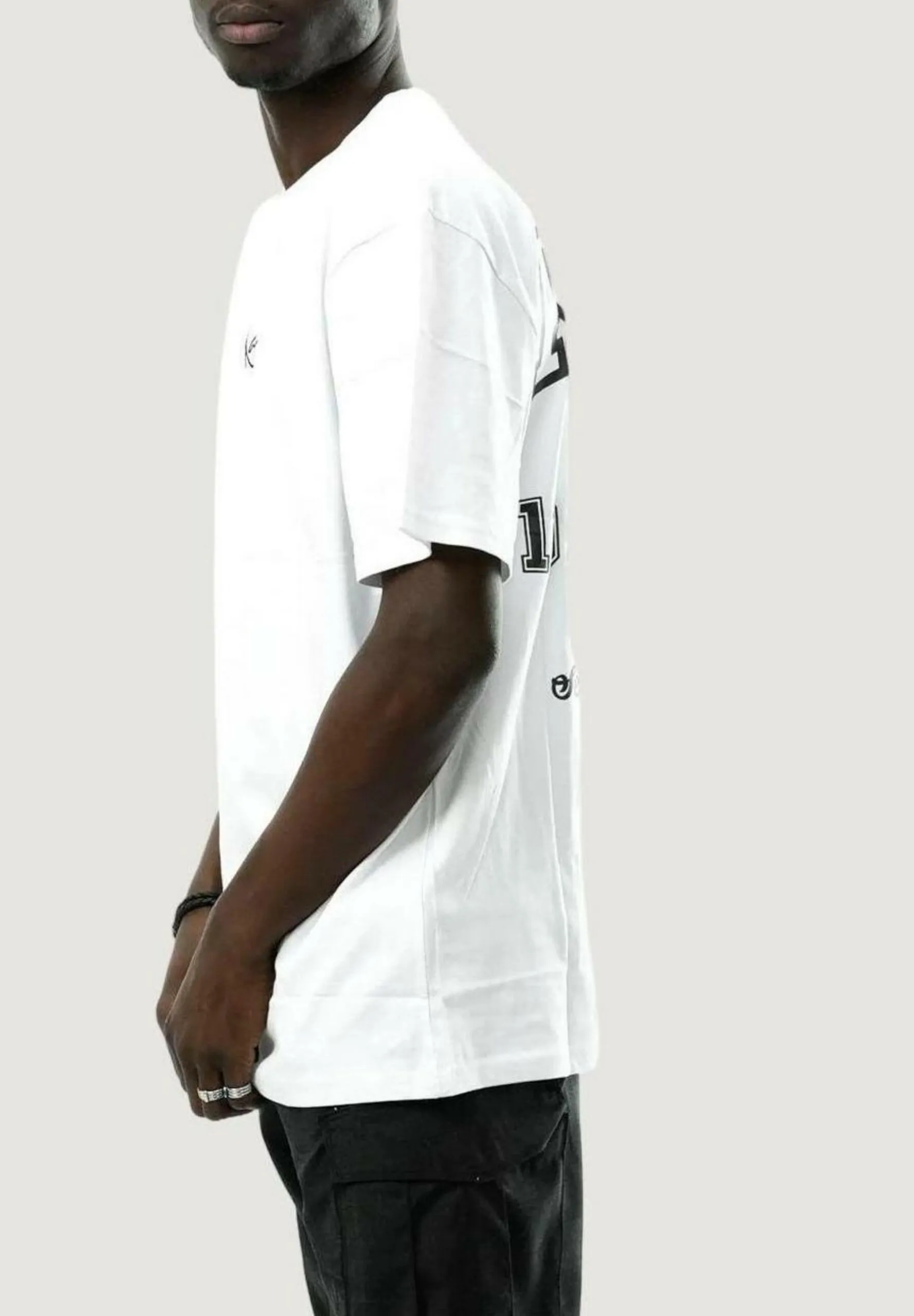 T-shirt Karl Kani small signature burger tee Bianco