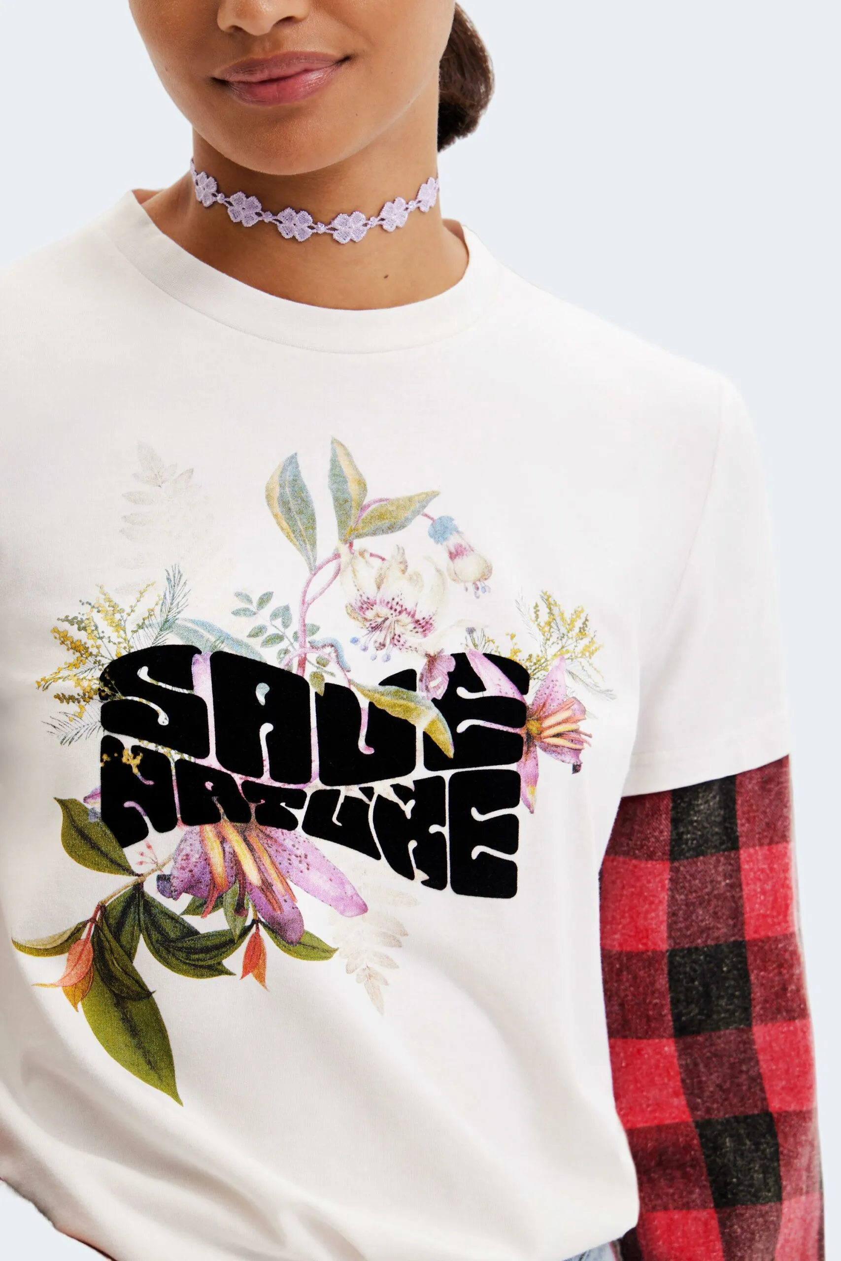 T-shirt manica lunga Desigual ts clea Bianco