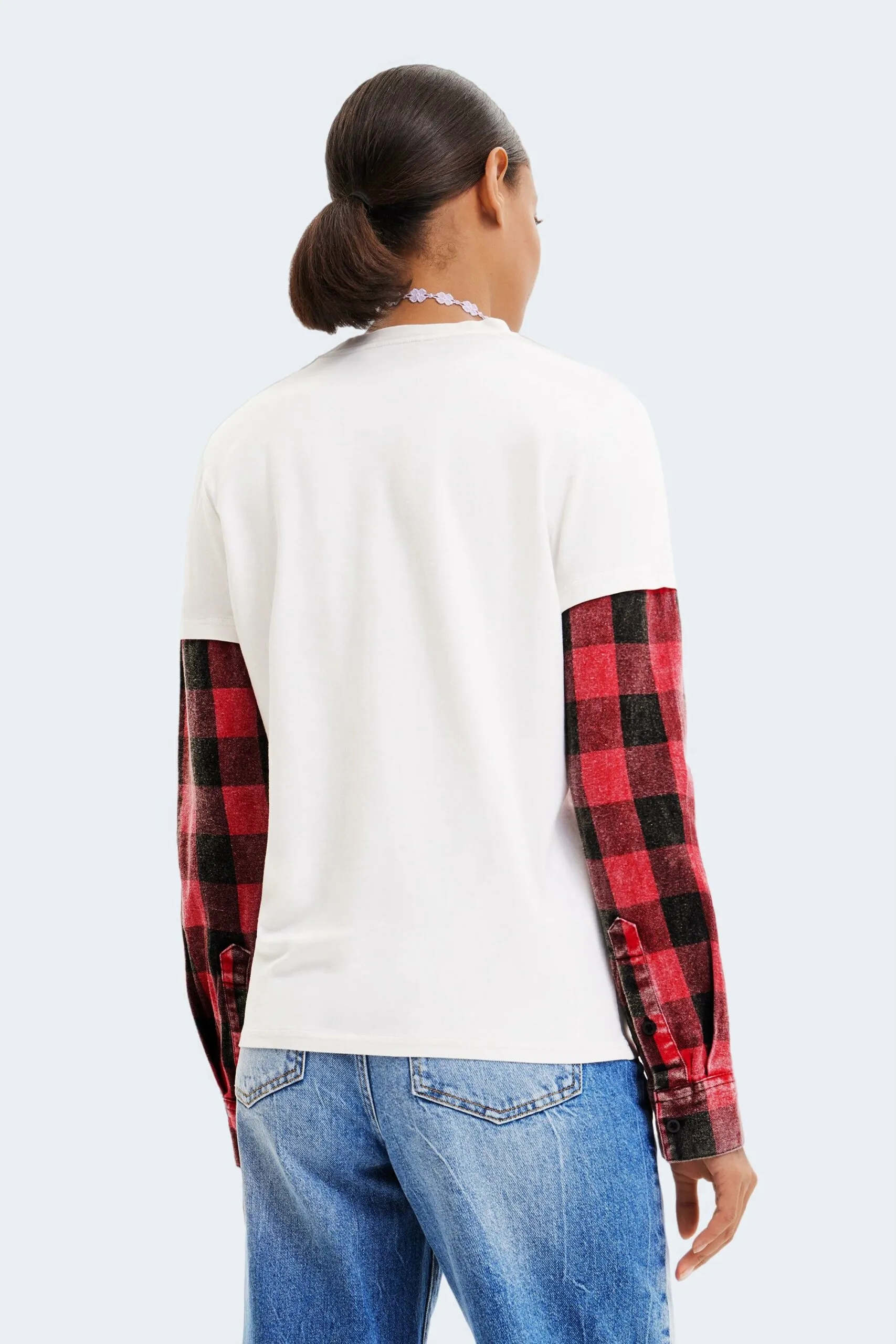 T-shirt manica lunga Desigual ts clea Bianco