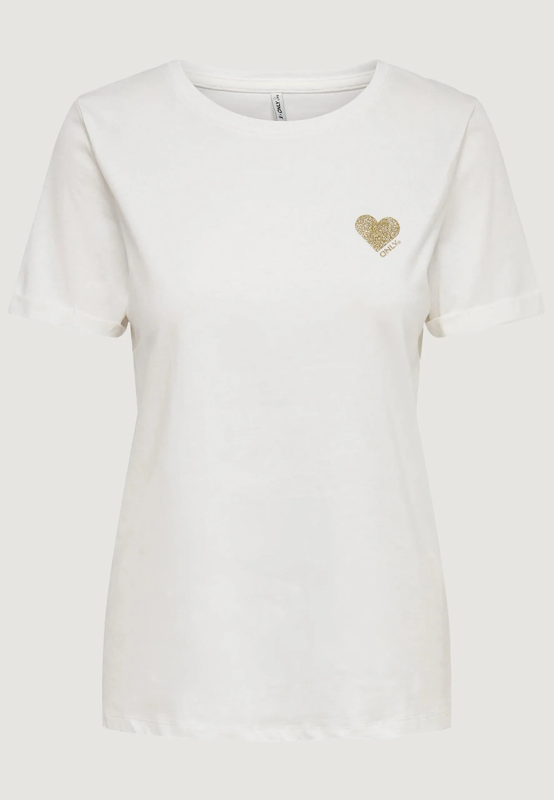 T-shirt Only ONLKITA LIFE S/S LOGO TOP NOOS Bianco