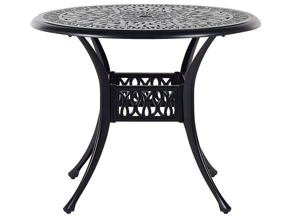 Tavolo da giardino rotondo ⌀ 90 cm nero ANCONA