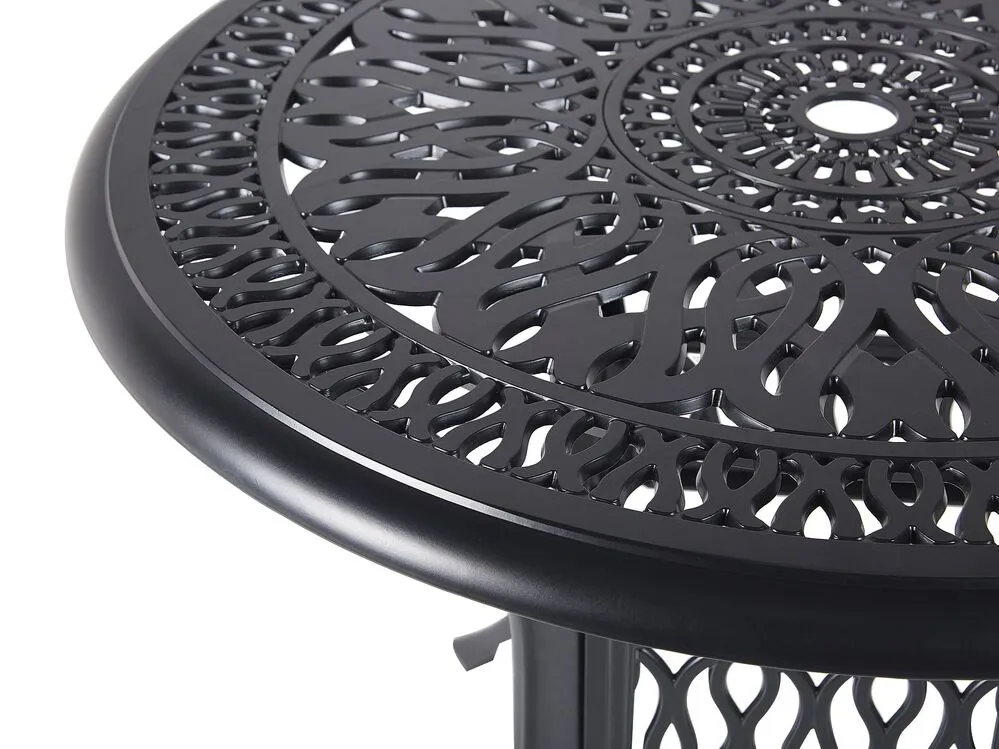 Tavolo da giardino rotondo ⌀ 90 cm nero ANCONA