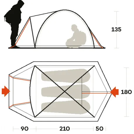 Tenda Ferrino Skyline 3 Fiberglass