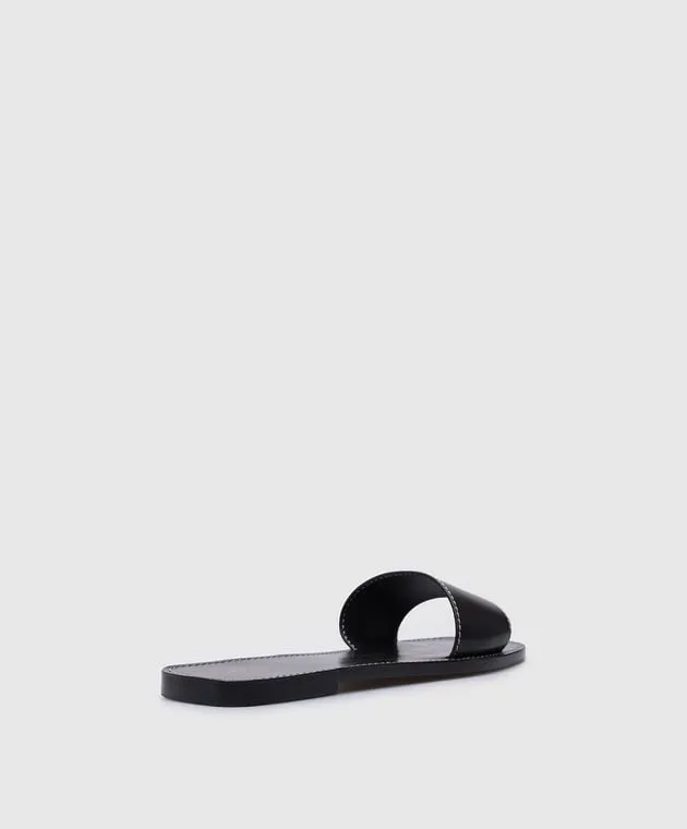 The Row Infradito in pelle nera Link F1458SBF10