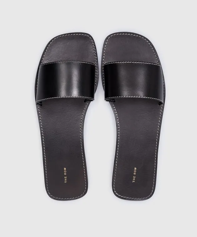 The Row Infradito in pelle nera Link F1458SBF10