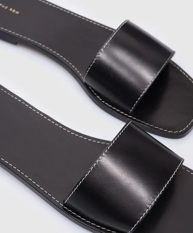The Row Infradito in pelle nera Link F1458SBF10