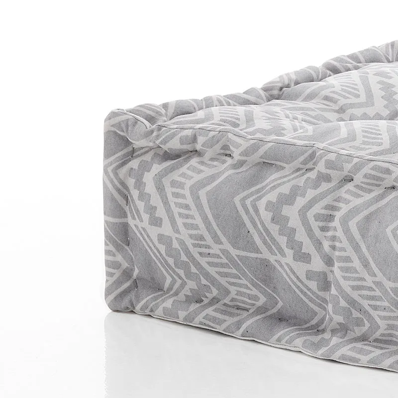 Tomasucci Outdoor Pouf quadrato Outdoor IKAT, grigio