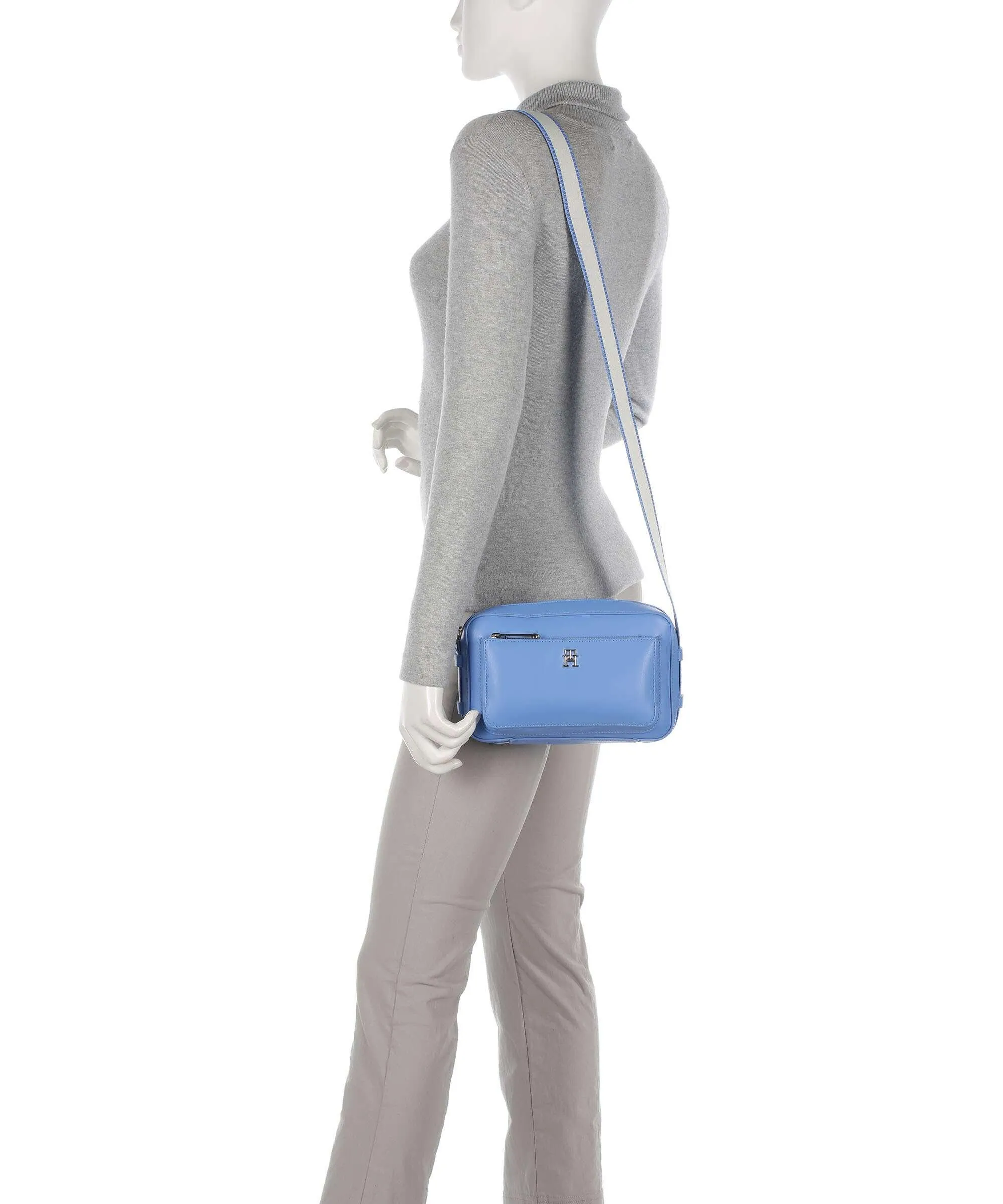  Tommy Hilfiger Iconic Borsa a tracolla pelle sintetica blu  