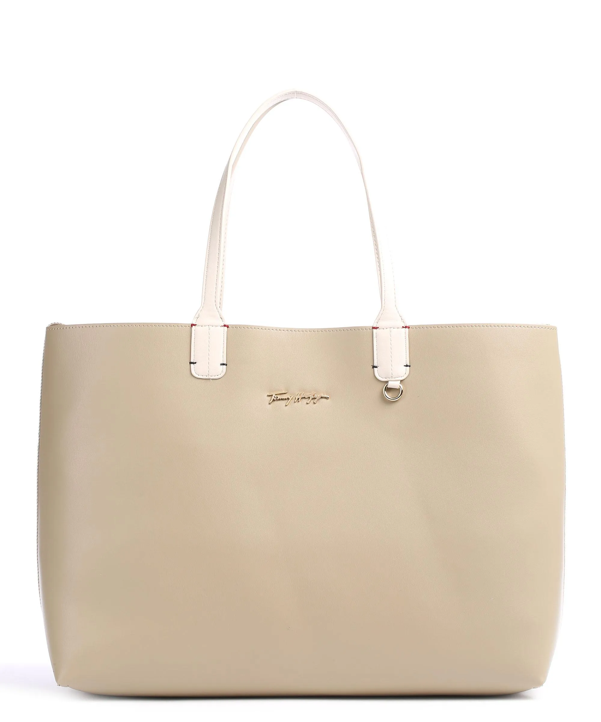  Tommy Hilfiger Iconic Borsa shopper pelle sintetica beige  