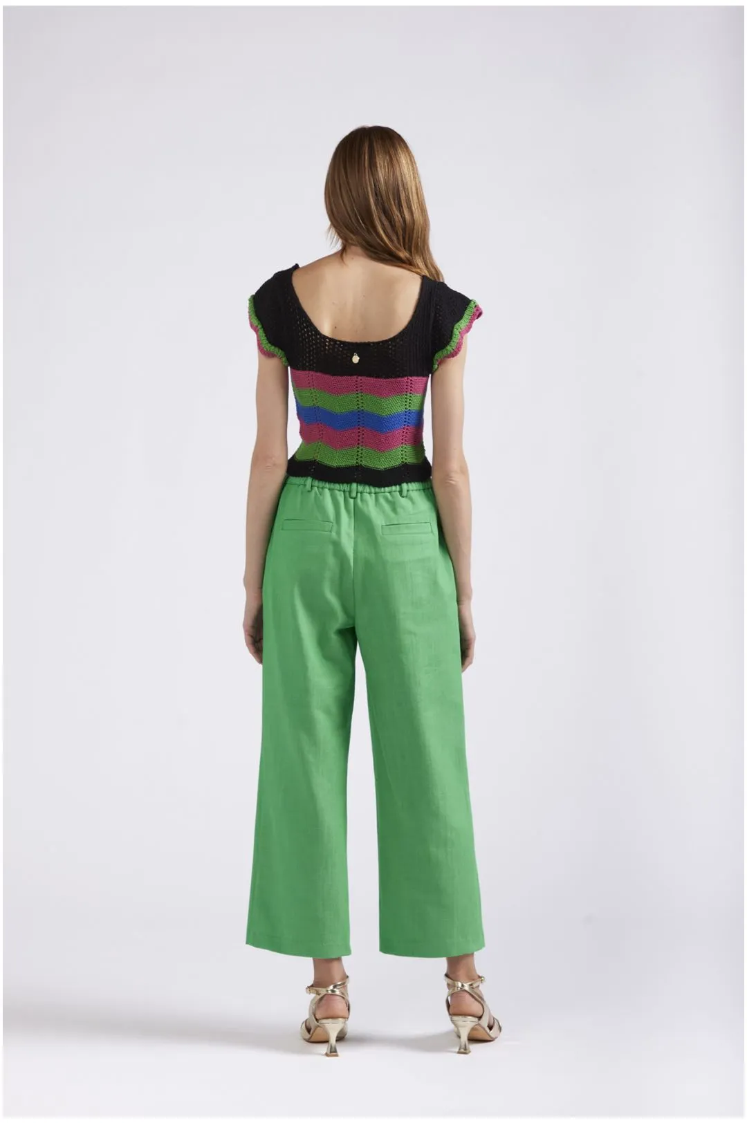 top multicolor lavorazione crochet multicolor