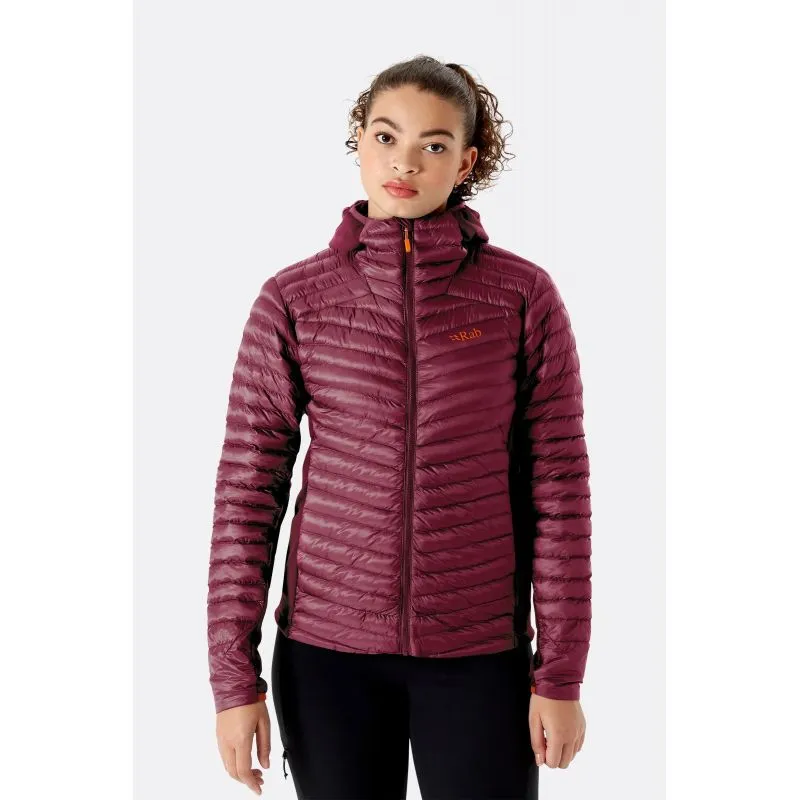 Top termico con cappuccio da donna Rab Cirrus Flex 2.0 (Deep Heather)