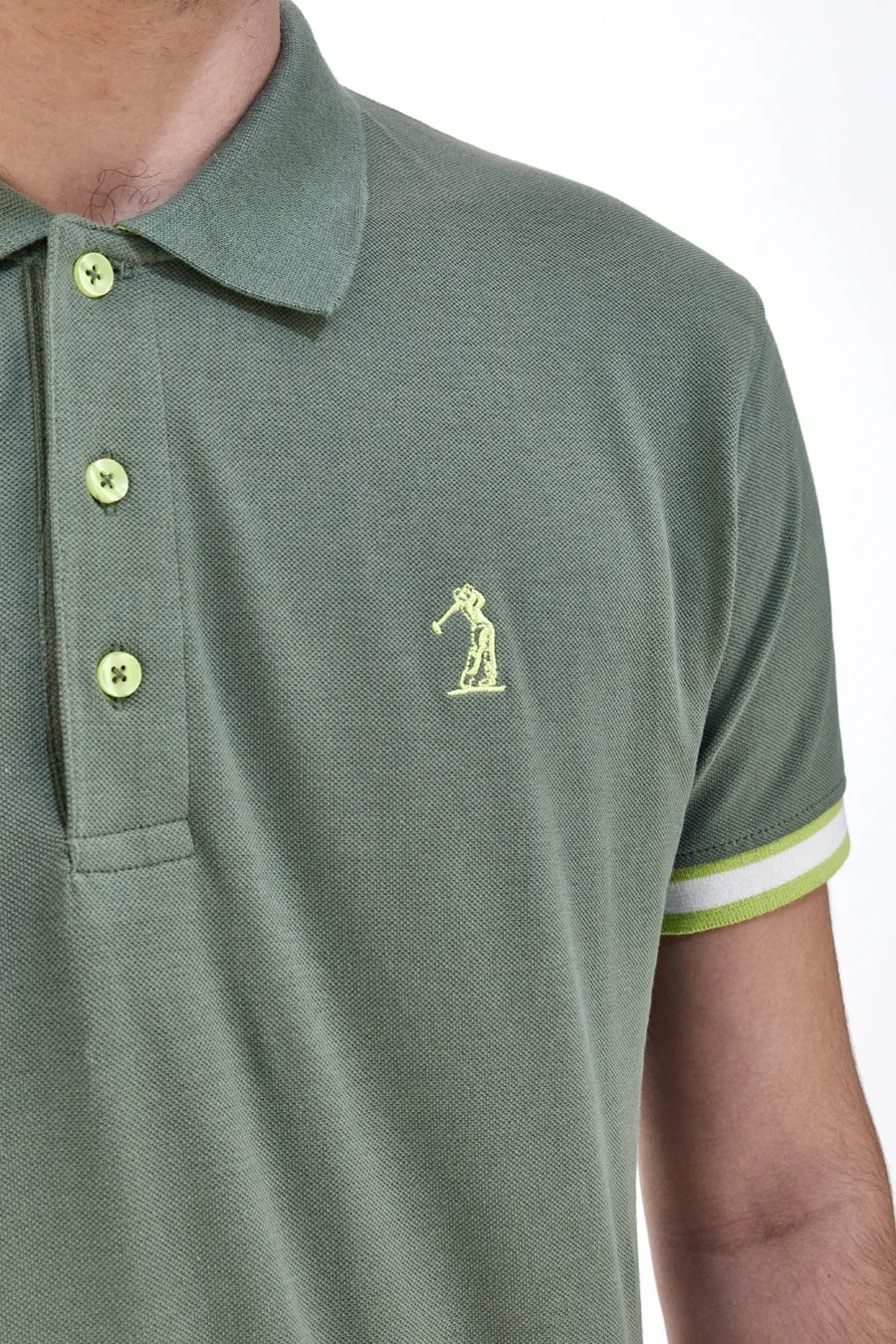   US GOLF CLUB Polo Mezza Manica Verde Miliatre US Golf Club 1327
