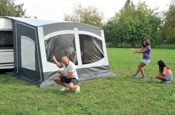 Veranda CONVER VISION 320 CON KIT INVERNALE caravan roulotte MONTAGGIO RAPIDO  made in Italy