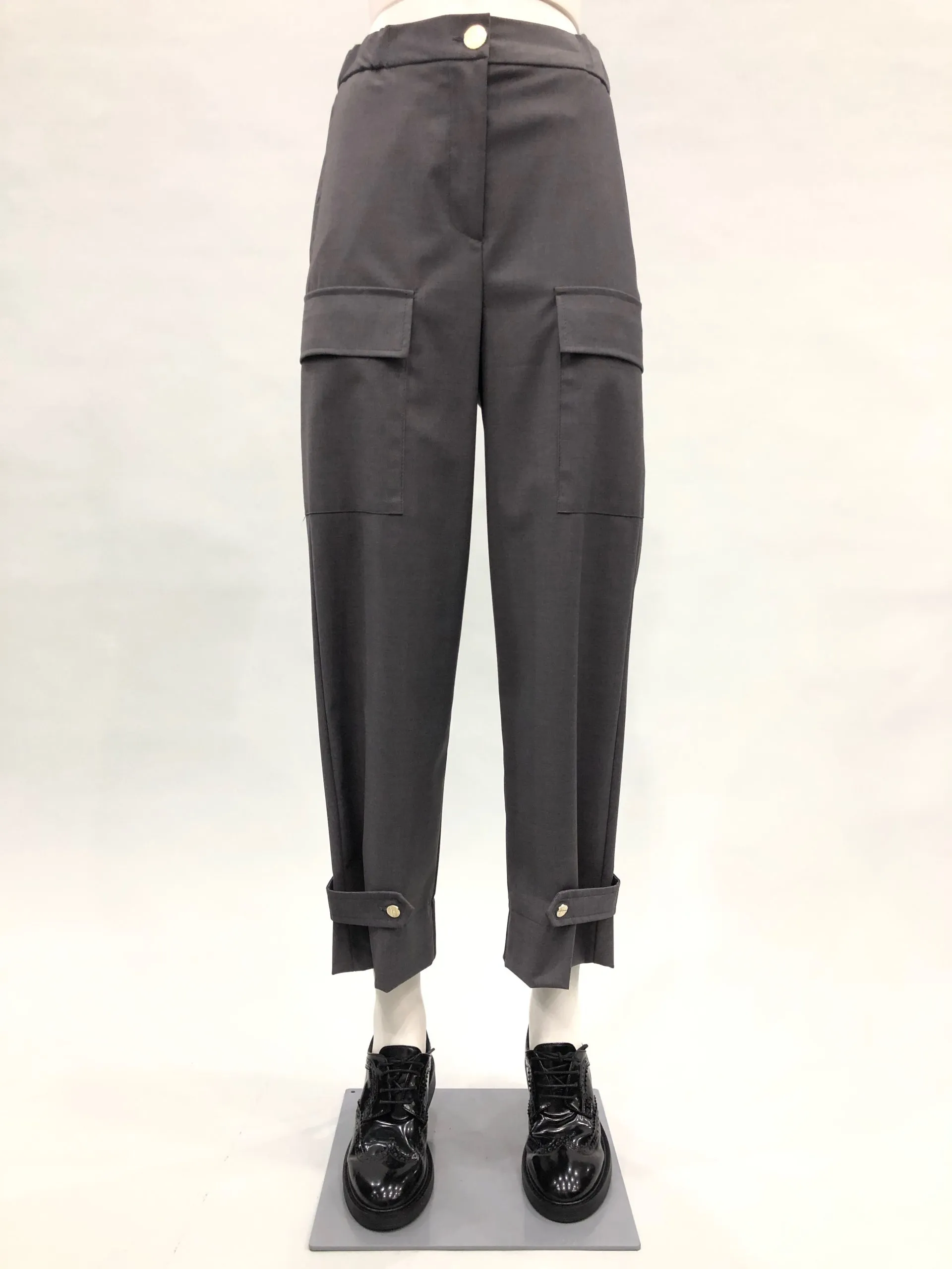 VICOLO Pantalone basic con tasconi grigio