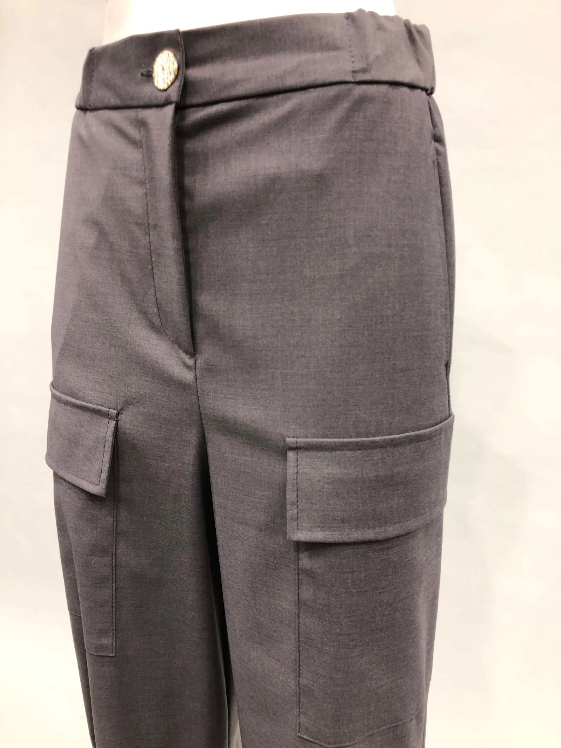 VICOLO Pantalone basic con tasconi grigio