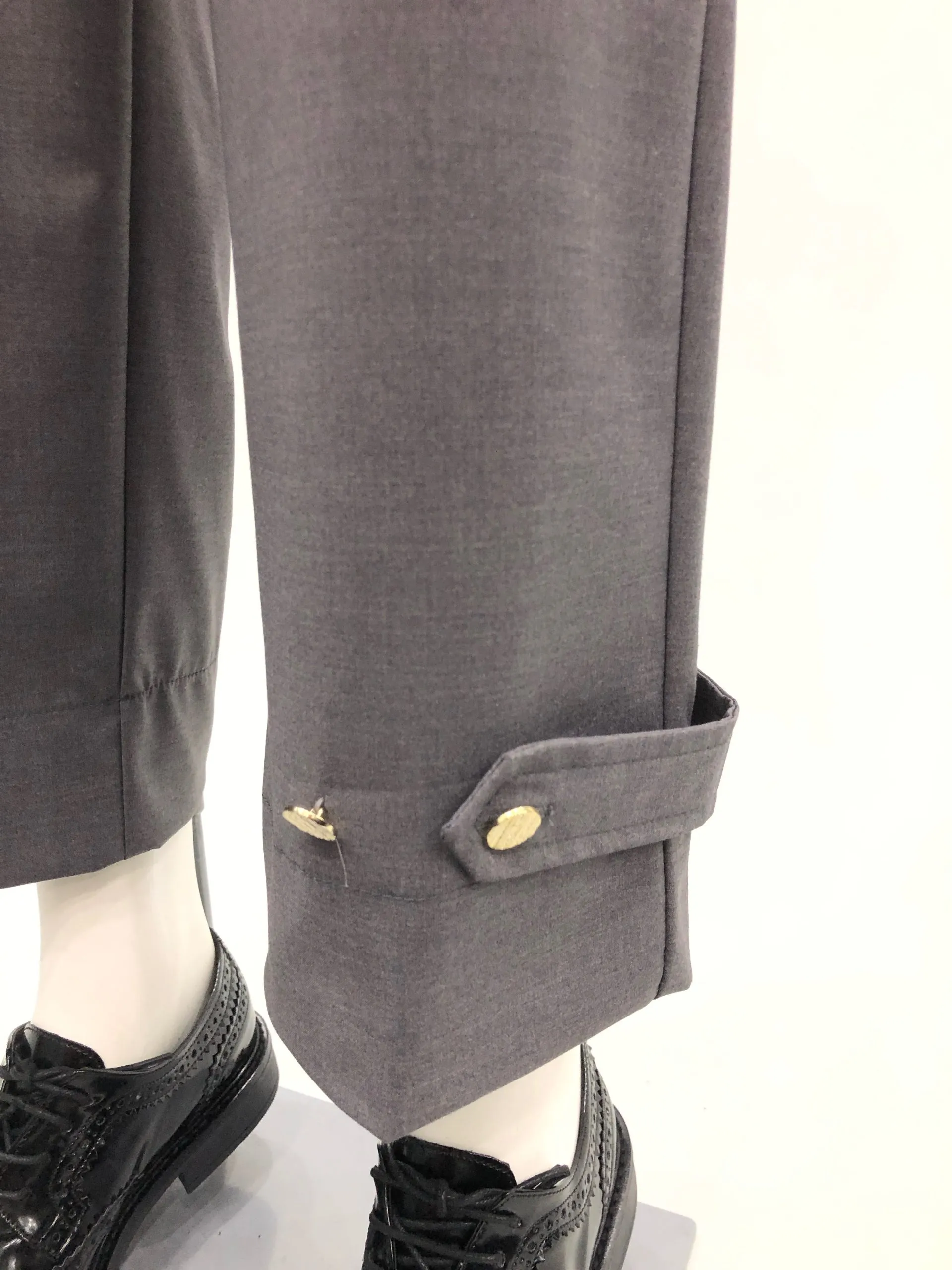 VICOLO Pantalone basic con tasconi grigio