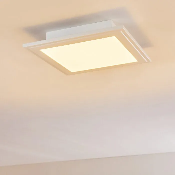 Voisines Plafoniera LED Bianco, 1-Luce, Telecomando, Cambia colore