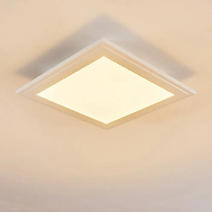 Voisines Plafoniera LED Bianco, 1-Luce, Telecomando, Cambia colore