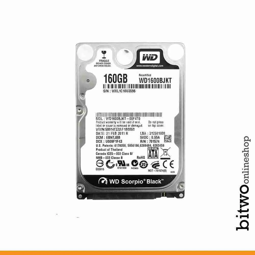 Western Digital Hard Disk HD HDD 160Gb 2,5" 160Gb per PC notebook portatile PS3 