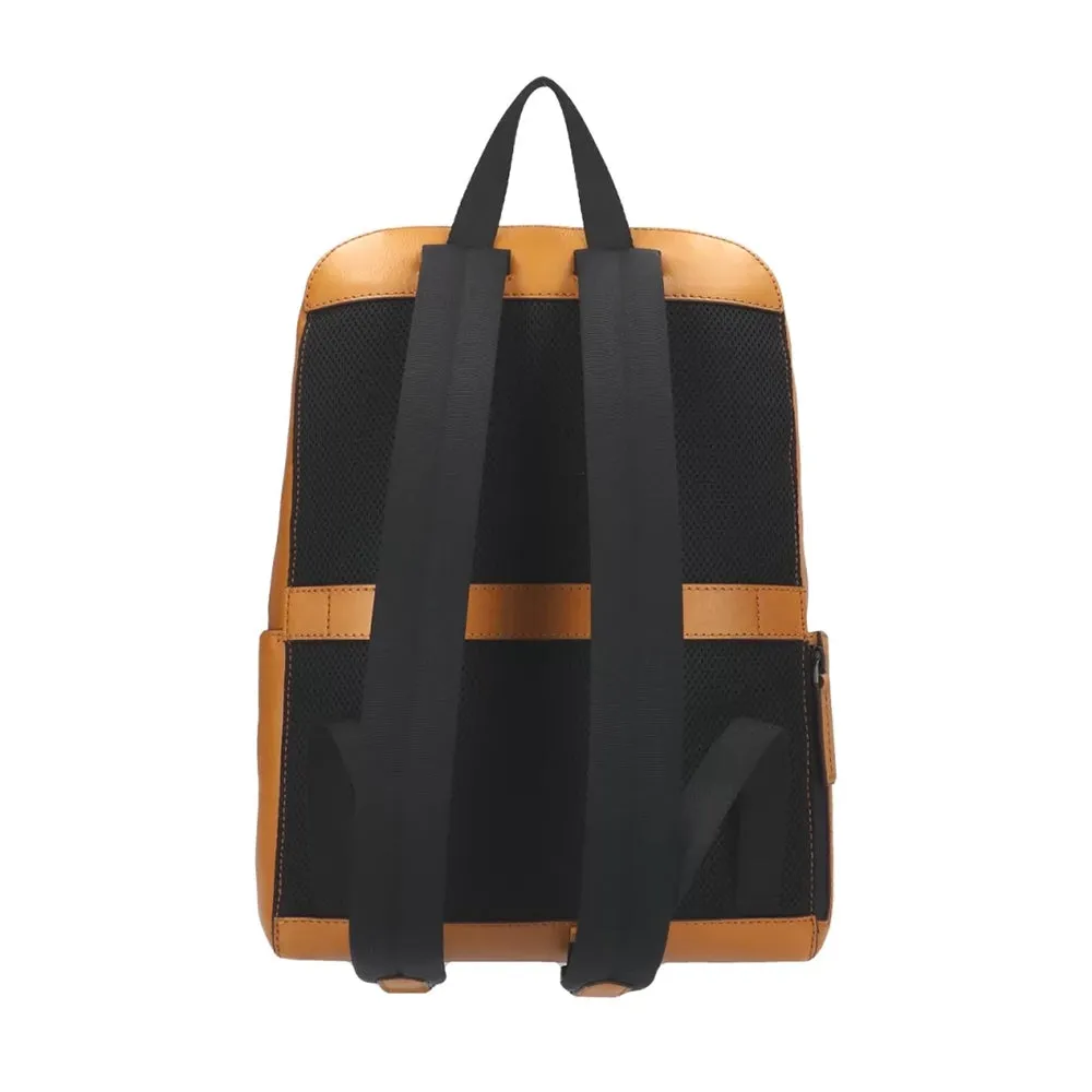 Zaino Uomo THE BRIDGE linea Damiano in Pelle Giallo Curry
